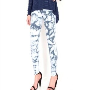 Mother Womens The‎ Looker Ice Breaker Tie Dye Skinny Jeans Blue 28 (30) FLAWED